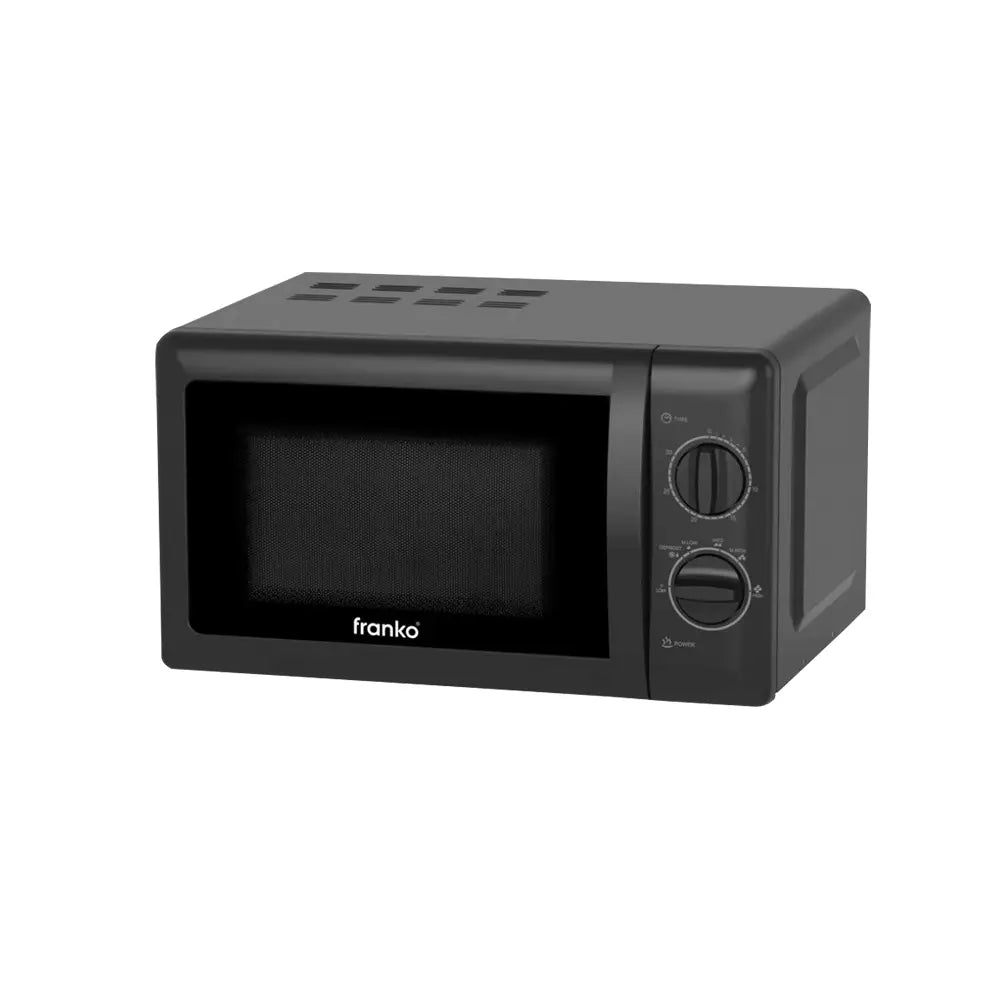 Franko 20L Black Microwave Oven with Mechanical Timer