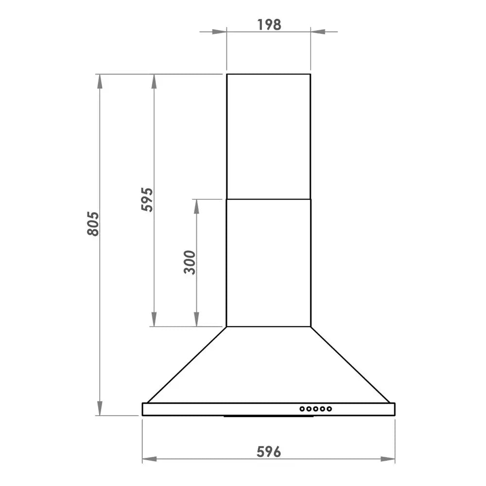 KUMTEL DP6-X INOX Mechanical Kitchen Exhaust Hood 130W