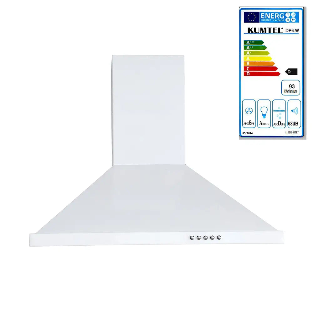 KUMTEL DP6-W White Kitchen Wall Exhaust Fan, 450 m³/h