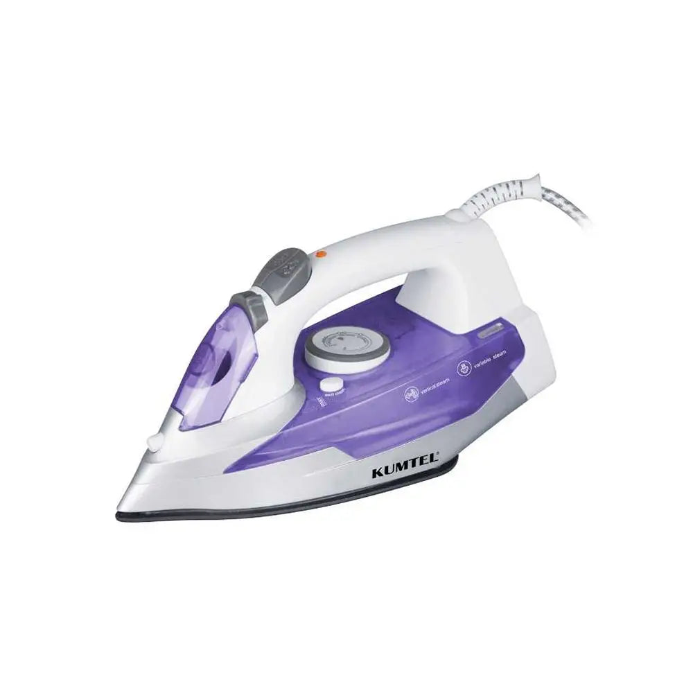 KUMTEL Purple Steam Iron with Adjustable Temperature 2200W