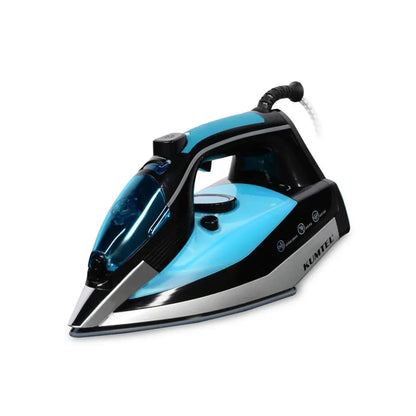 KUMTEL Blue Steam Iron with Ceramic Soleplate 2500W