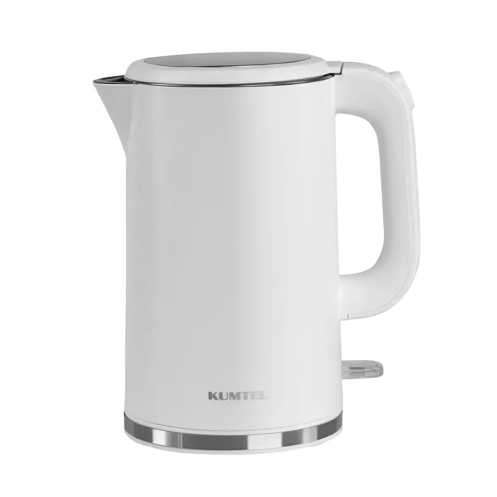 Kumtel White Electric Kettle 1.7L Stainless Steel 2200W
