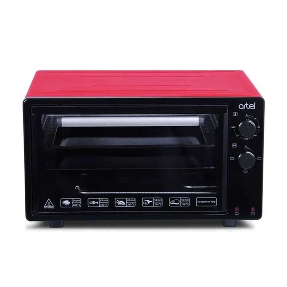 ARTEL Electric Oven MD 3216 L Black-Red 1450W with Timer