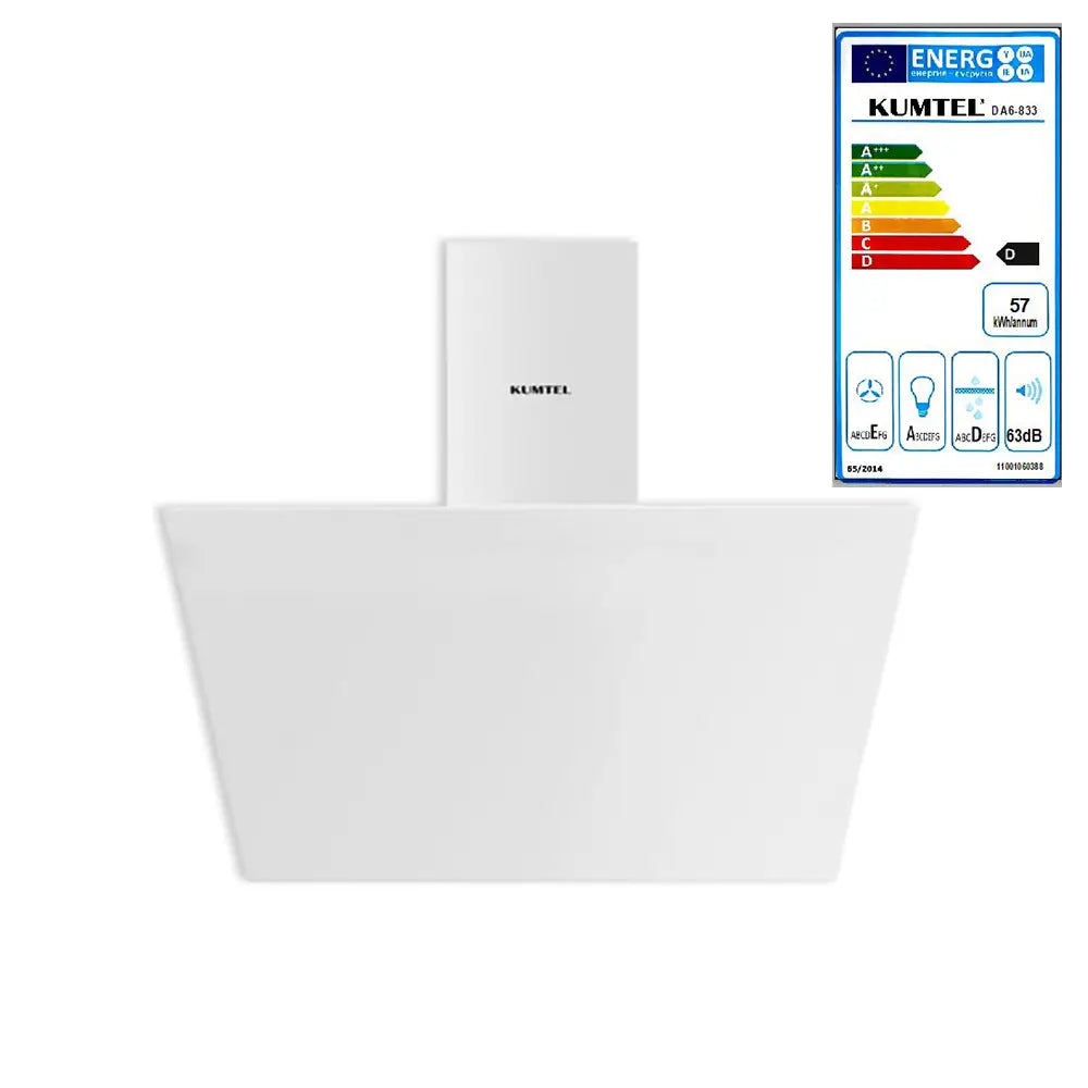 KUMTEL DA6-833 White Sensor Control Kitchen Hood
