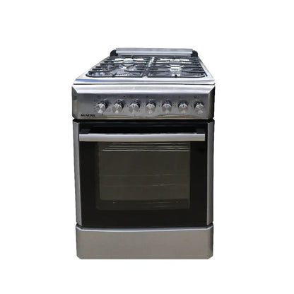 KUMTEL 4-Burner Gas Stove with Electric Oven Stainless Steel