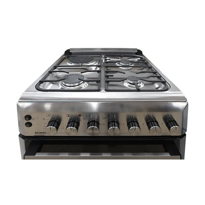 KUMTEL LF60-GEF31F INOX Gas Stove with 3 Gas & 1 Electric Burner
