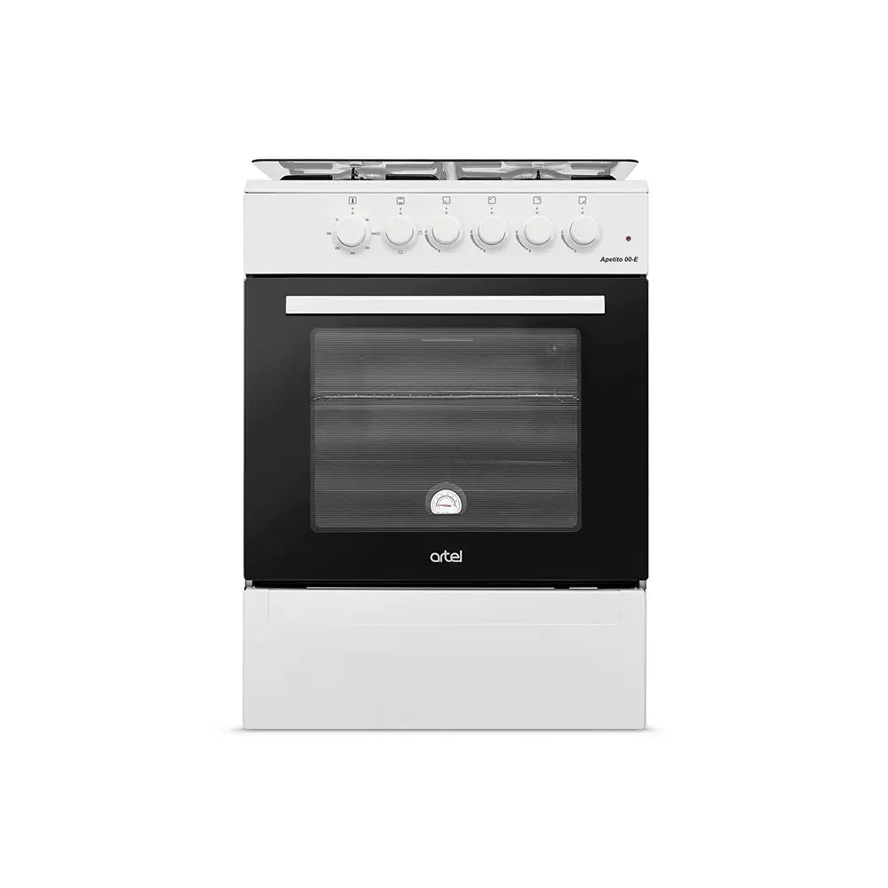 ARTEL APETITO White 4-Burner Gas Stove with Timer
