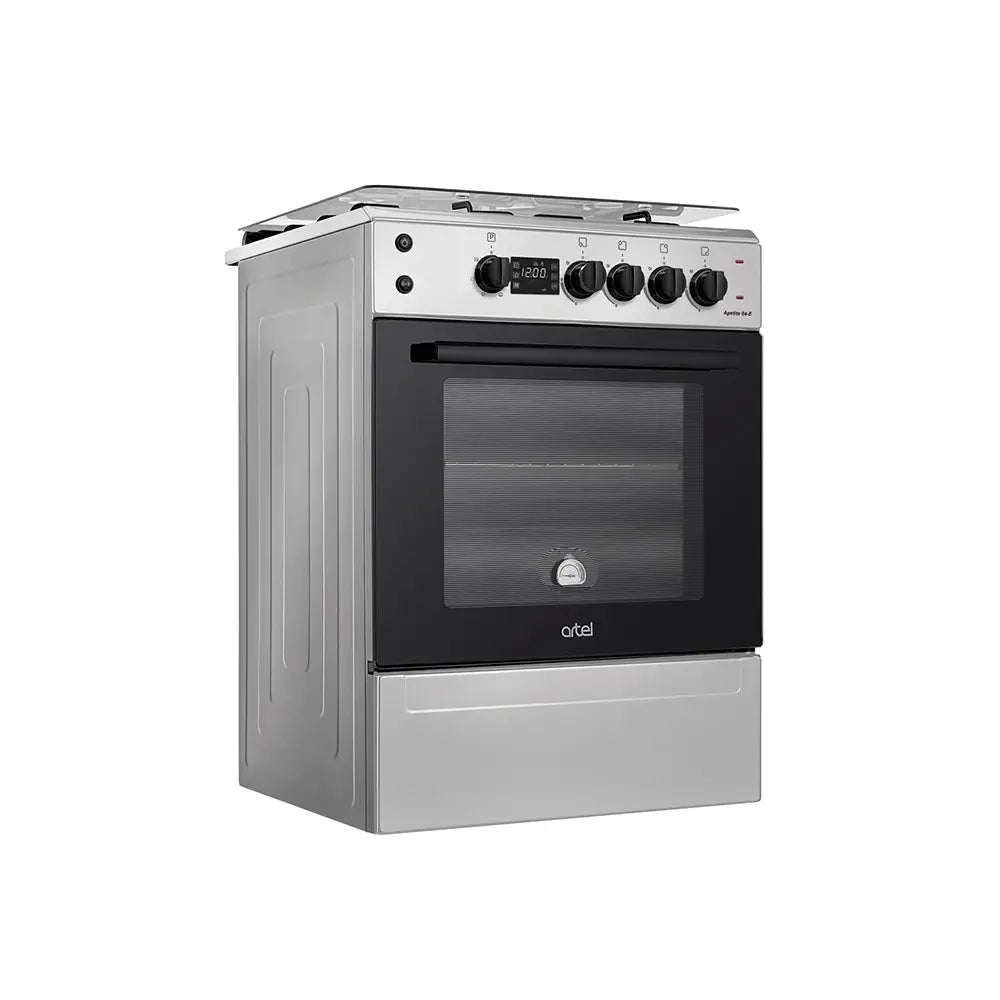 ARTEL APETITO 04-E Grey 4-Burner Gas Stove with Cast Iron Grates