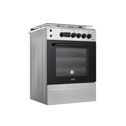 ARTEL APETITO 04-E Grey 4-Burner Gas Stove with Cast Iron Grates