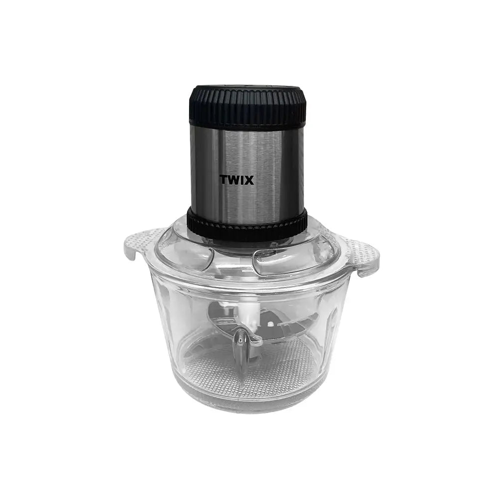 TWIX 2L Metal Food Chopper with Glass Bowl, 250W Power