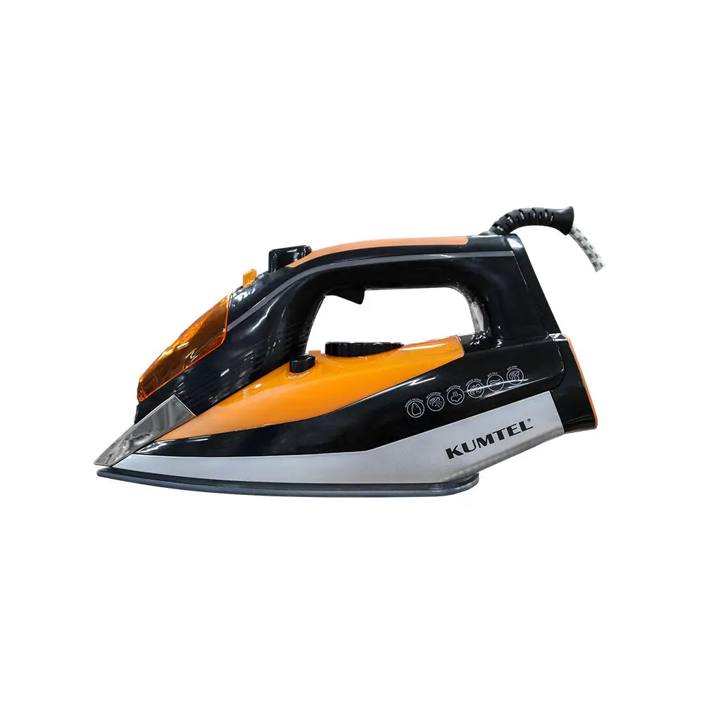 Kumtel Orange Ceramic Soleplate Steam Iron 2500W