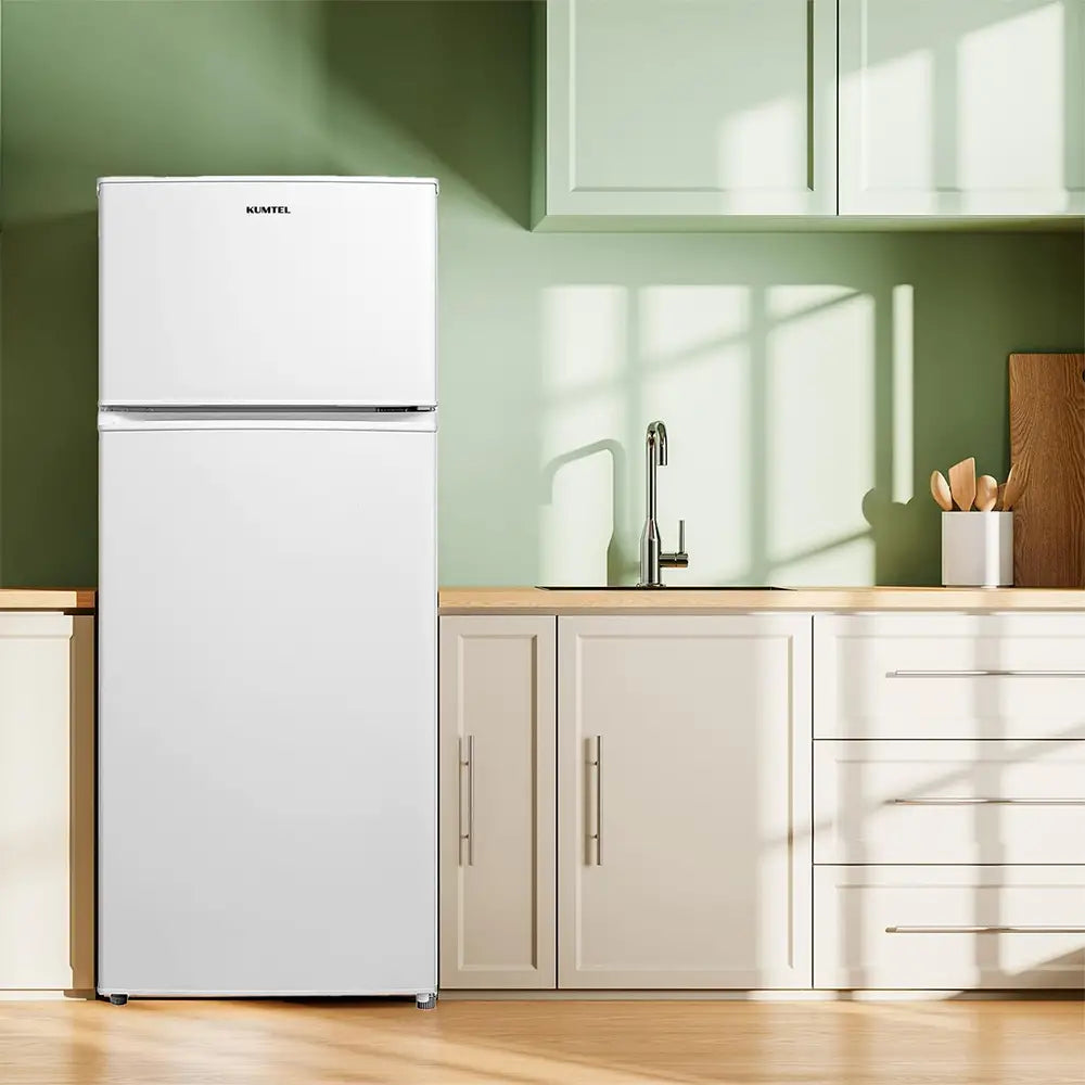 KUMTEL 2-Door Refrigerator with Freezer, 204L Capacity