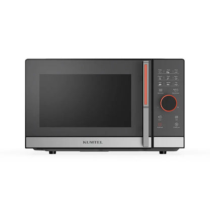 KUMTEL 23L Gray Microwave Oven with Grill and Touch Control