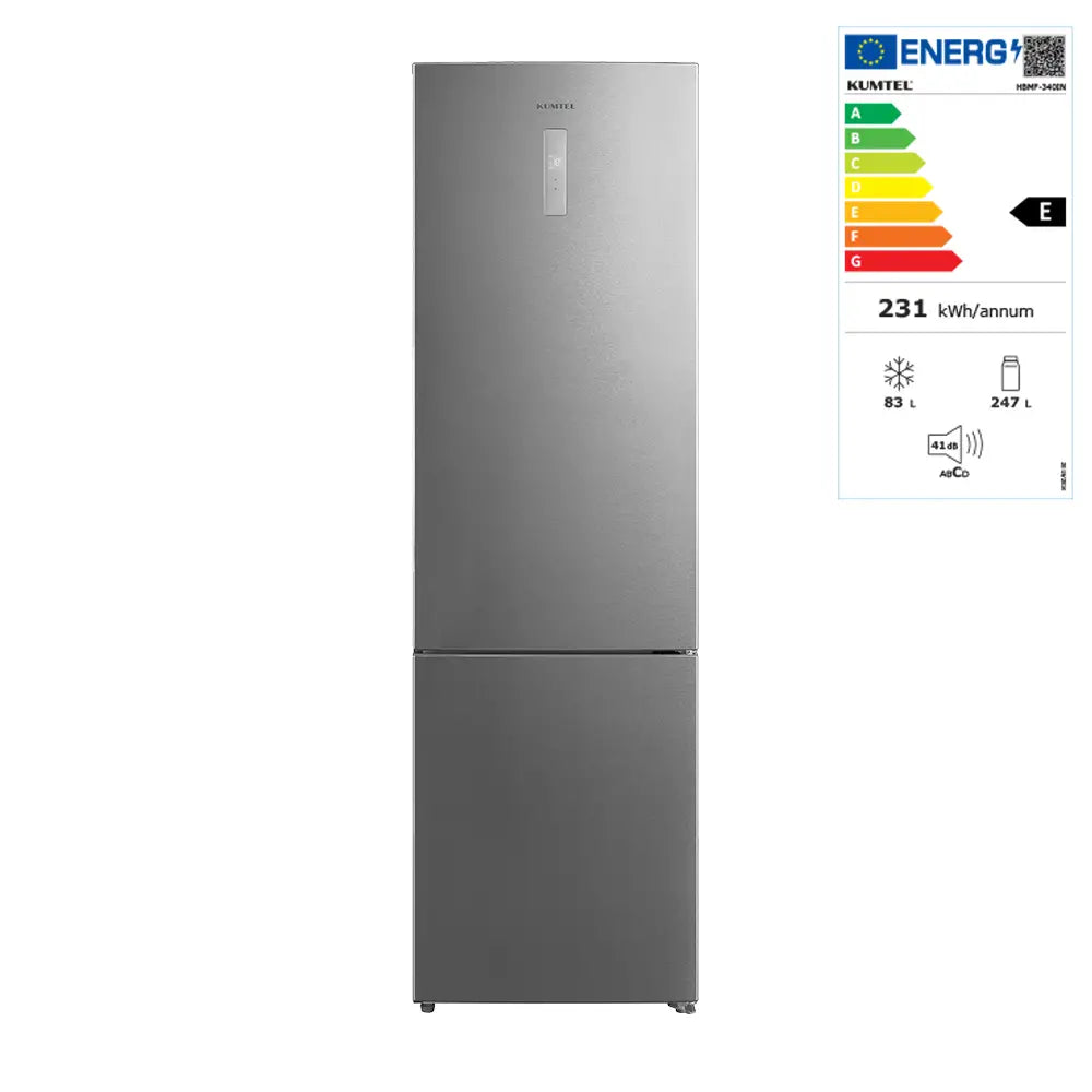 KUMTEL Two-Door NoFrost Refrigerator with Bottom Freezer 330L