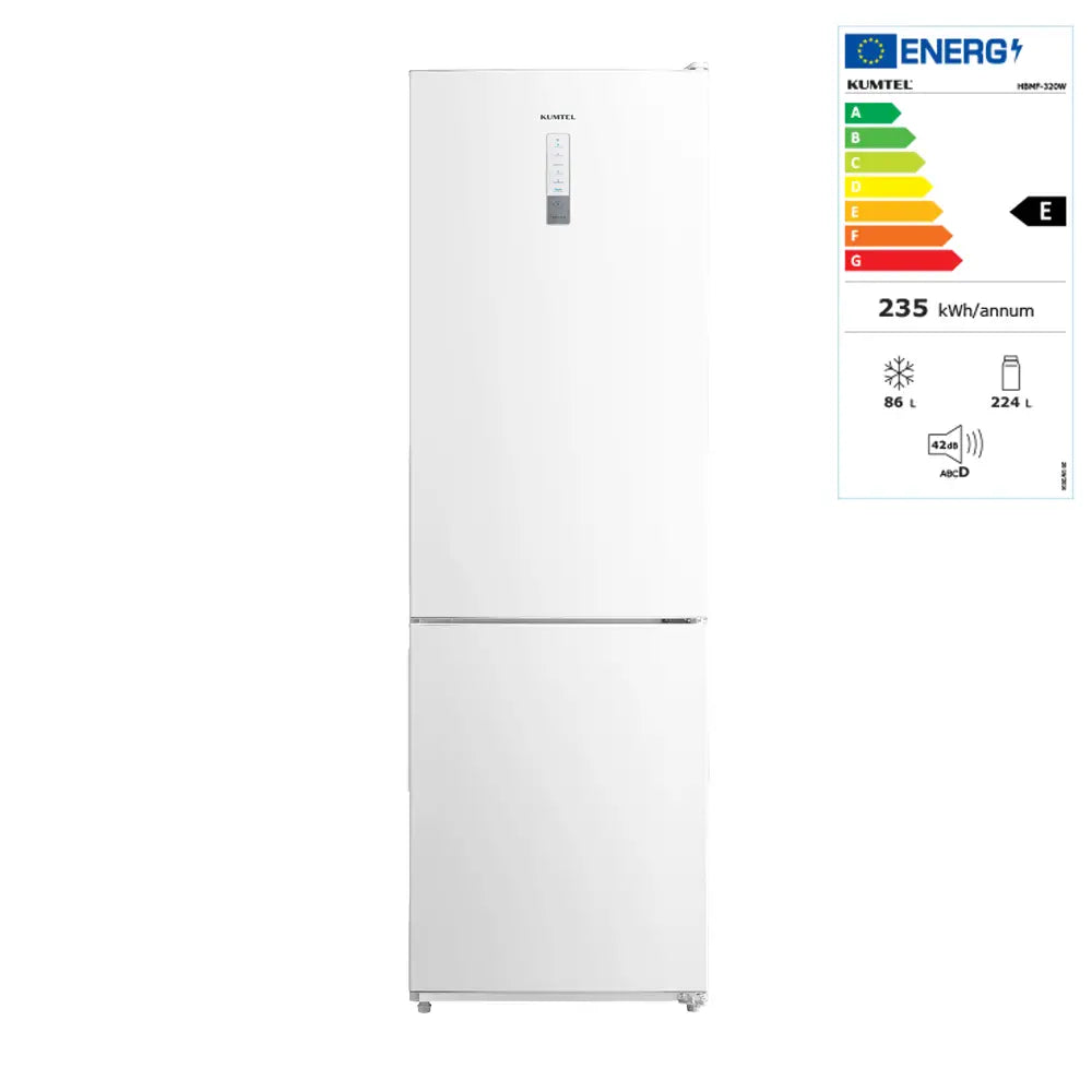 KUMTEL Two-Door Refrigerator with NoFrost and Bottom Freezer