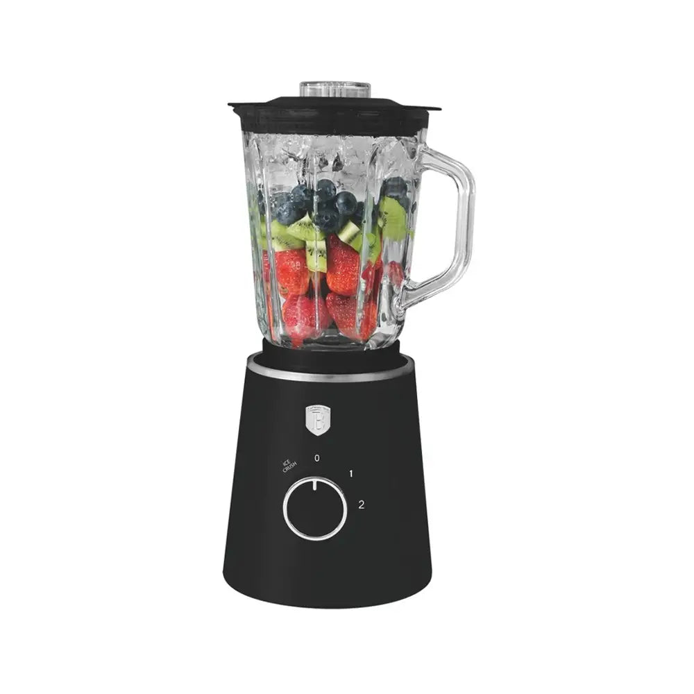 BerlingerHaus 1000W Black Glass Blender 1.5L Capacity
