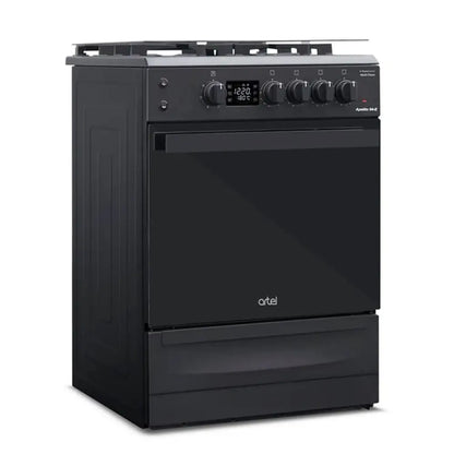 ARTEL APETITO 04-E Matte Black Gas Stove for Home Cooking