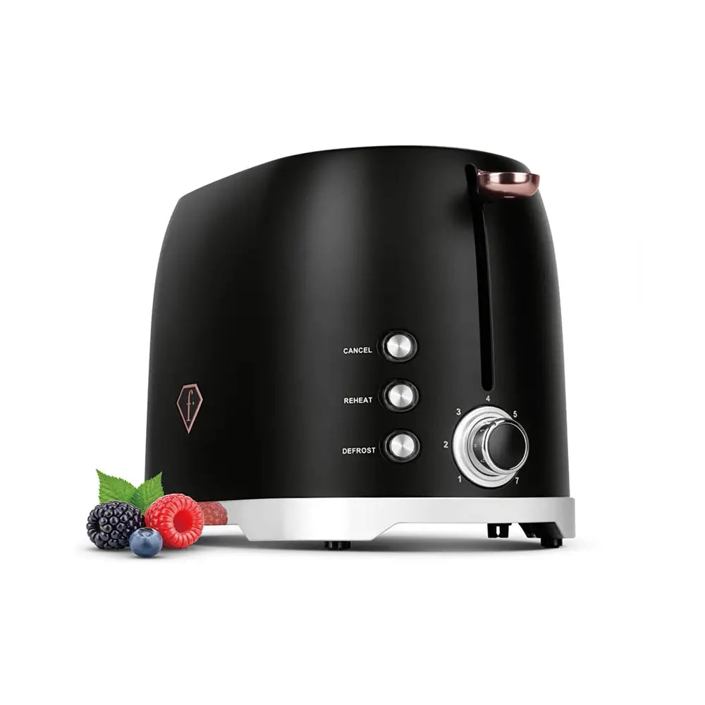 Fashion FTV-0111 Black Rose Gold Stainless Steel Toaster