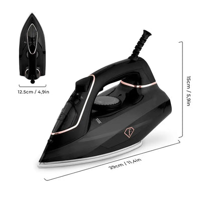 FASHION 2400W Steam Iron with Ceramic Soleplate Black