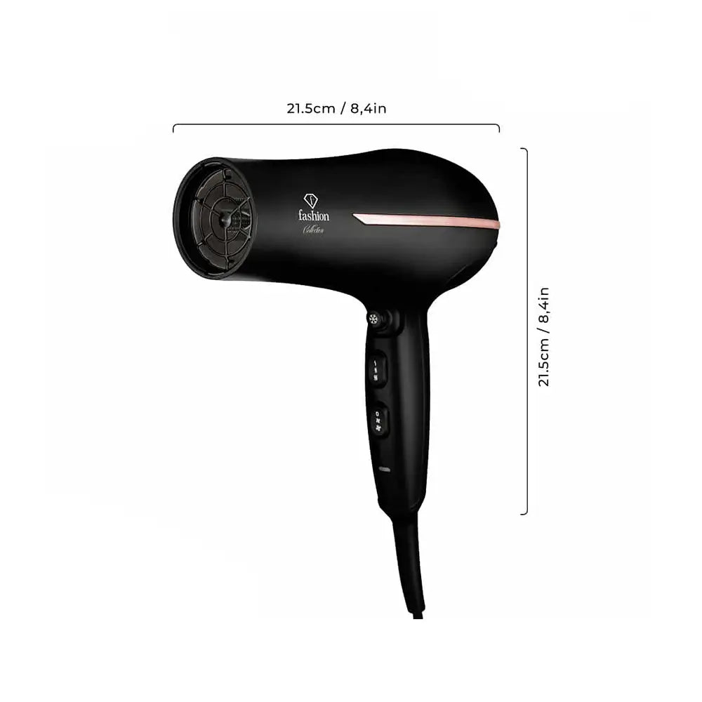 Fashion Professional Hair Dryer 2300W Black Rose Gold