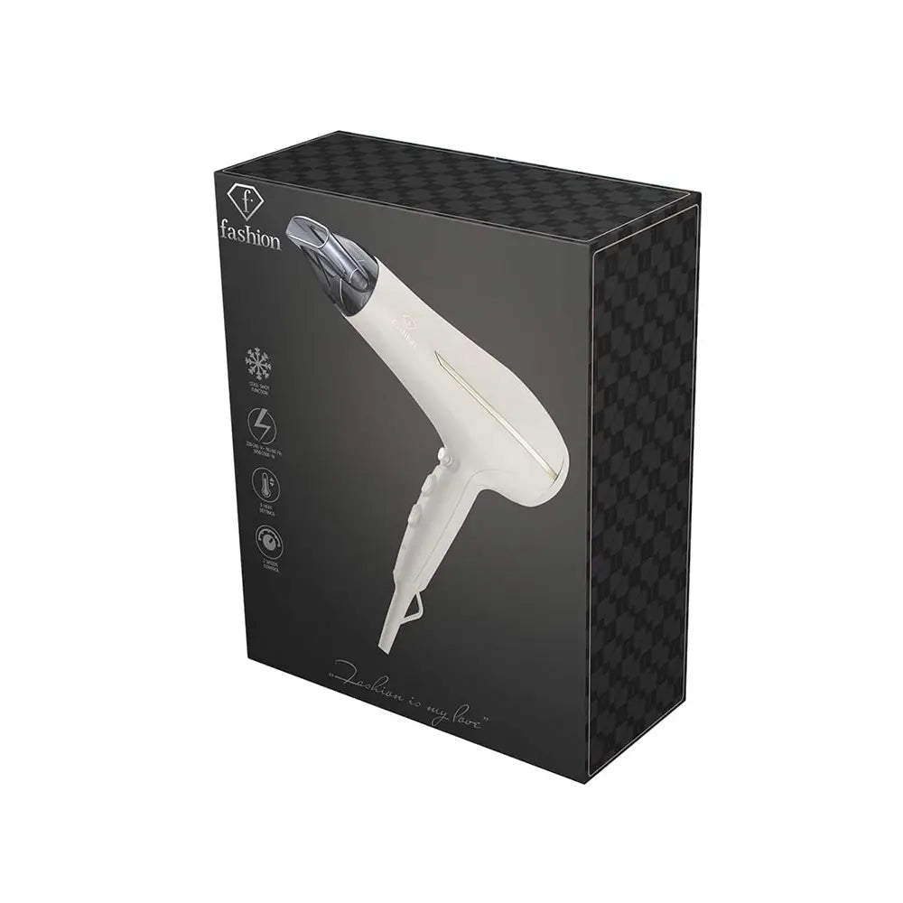 Fashion Cream-Gold Hair Dryer with 2300W DC Motor