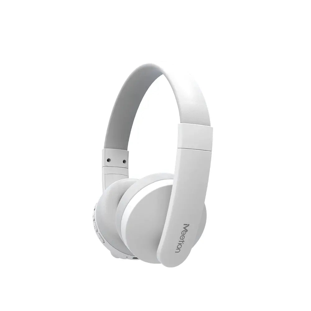 White Meetion BTH003 Wireless Headphones Compact Design