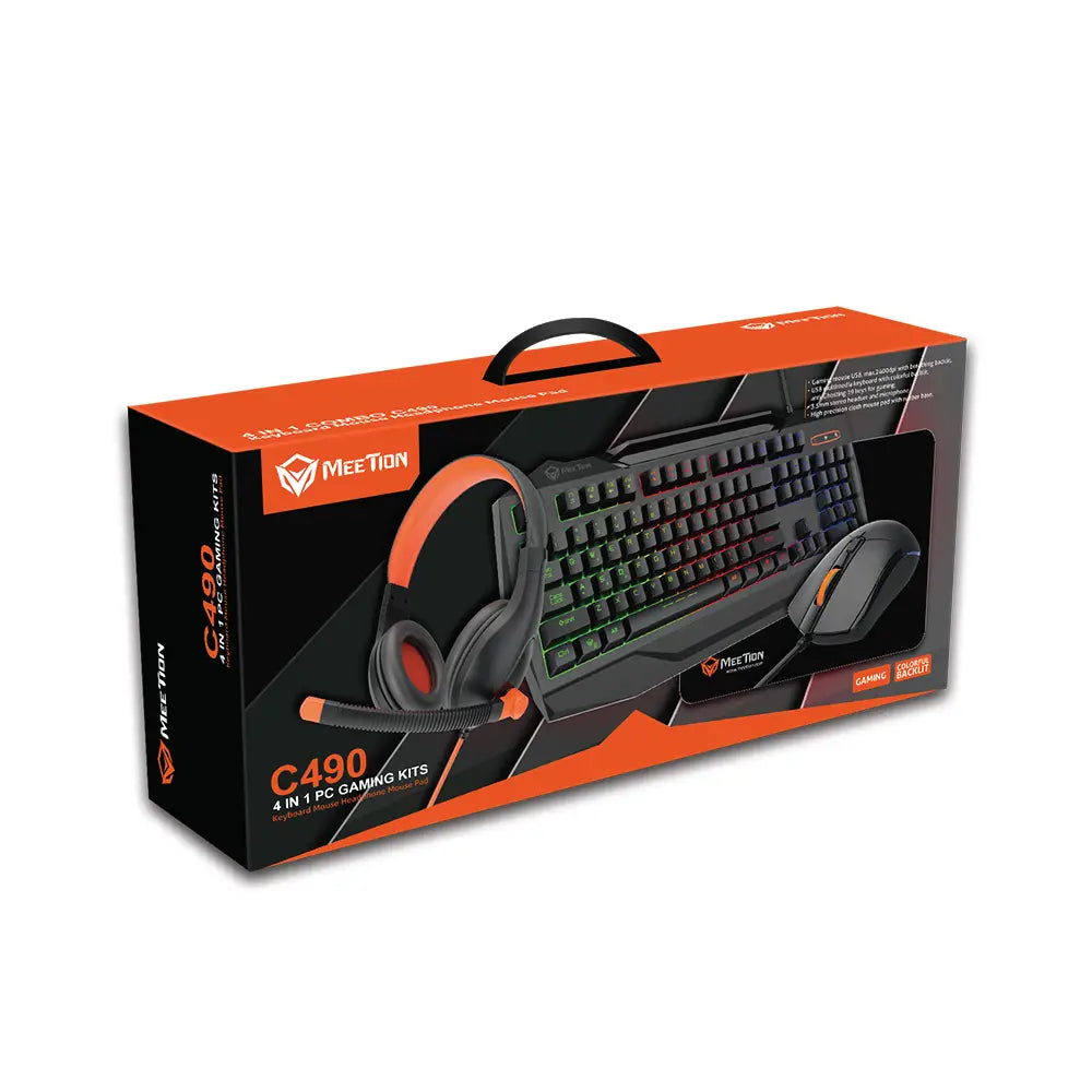 Meetion C490 Wired 4-in-1 Gaming Kit for PC