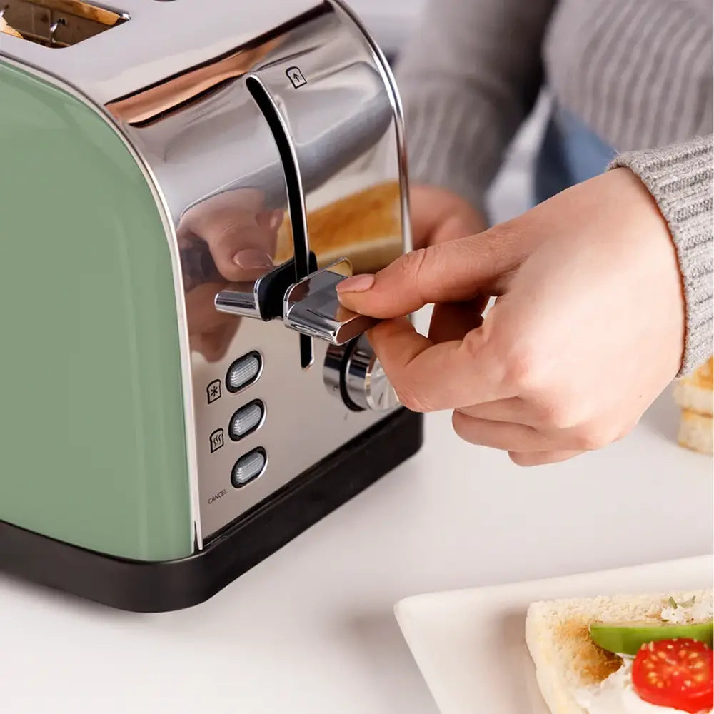 Taurus Vintage II Olive Toaster with 7 Toast Settings