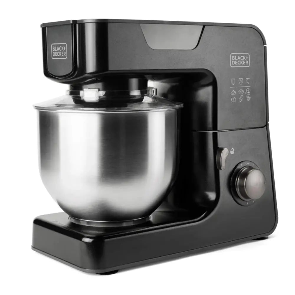 Black+Decker BXKM1000E Stand Mixer in Black – Durable Kitchen Essentia