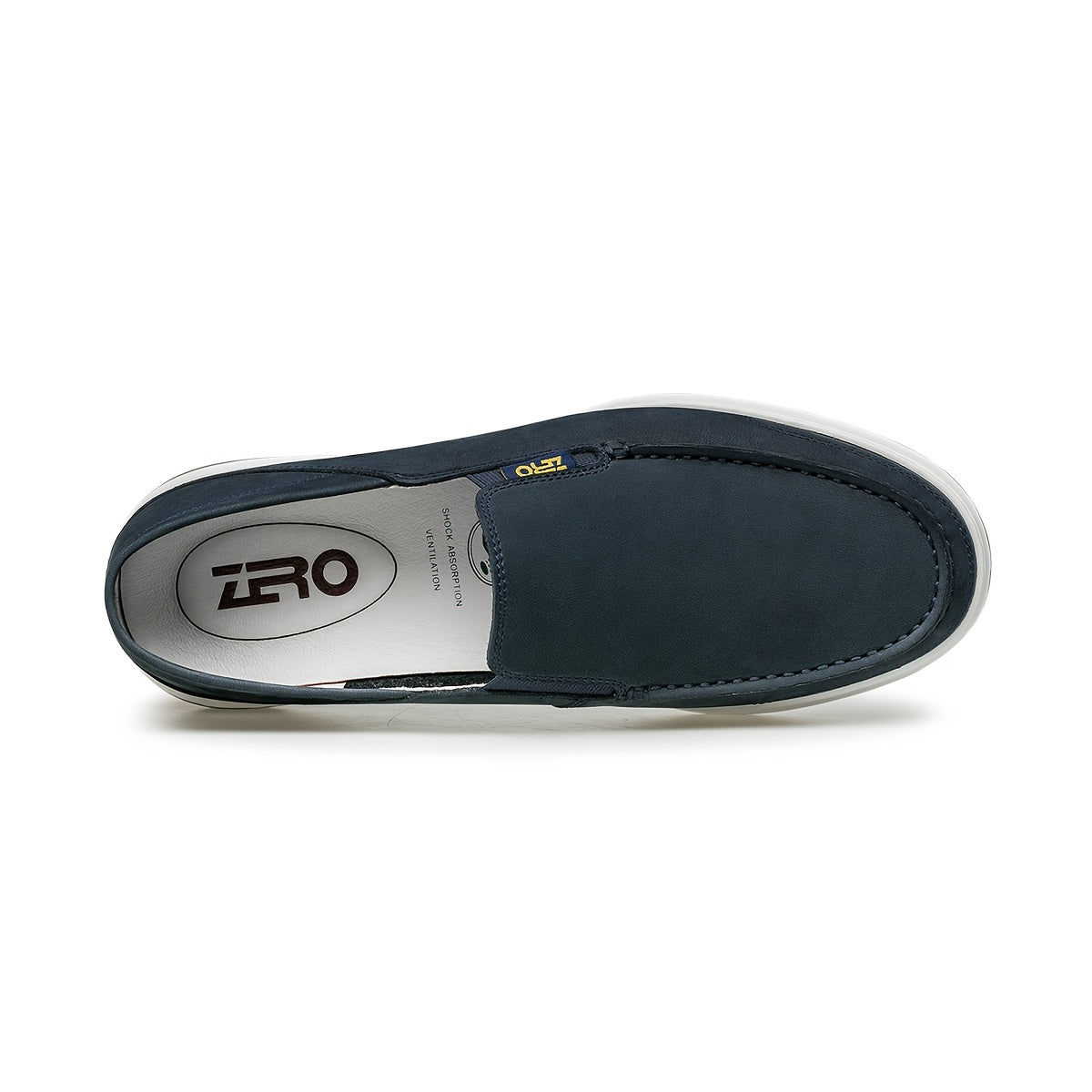 Men's Lightweight Leather Casual Loafers with Soft Heel Counter