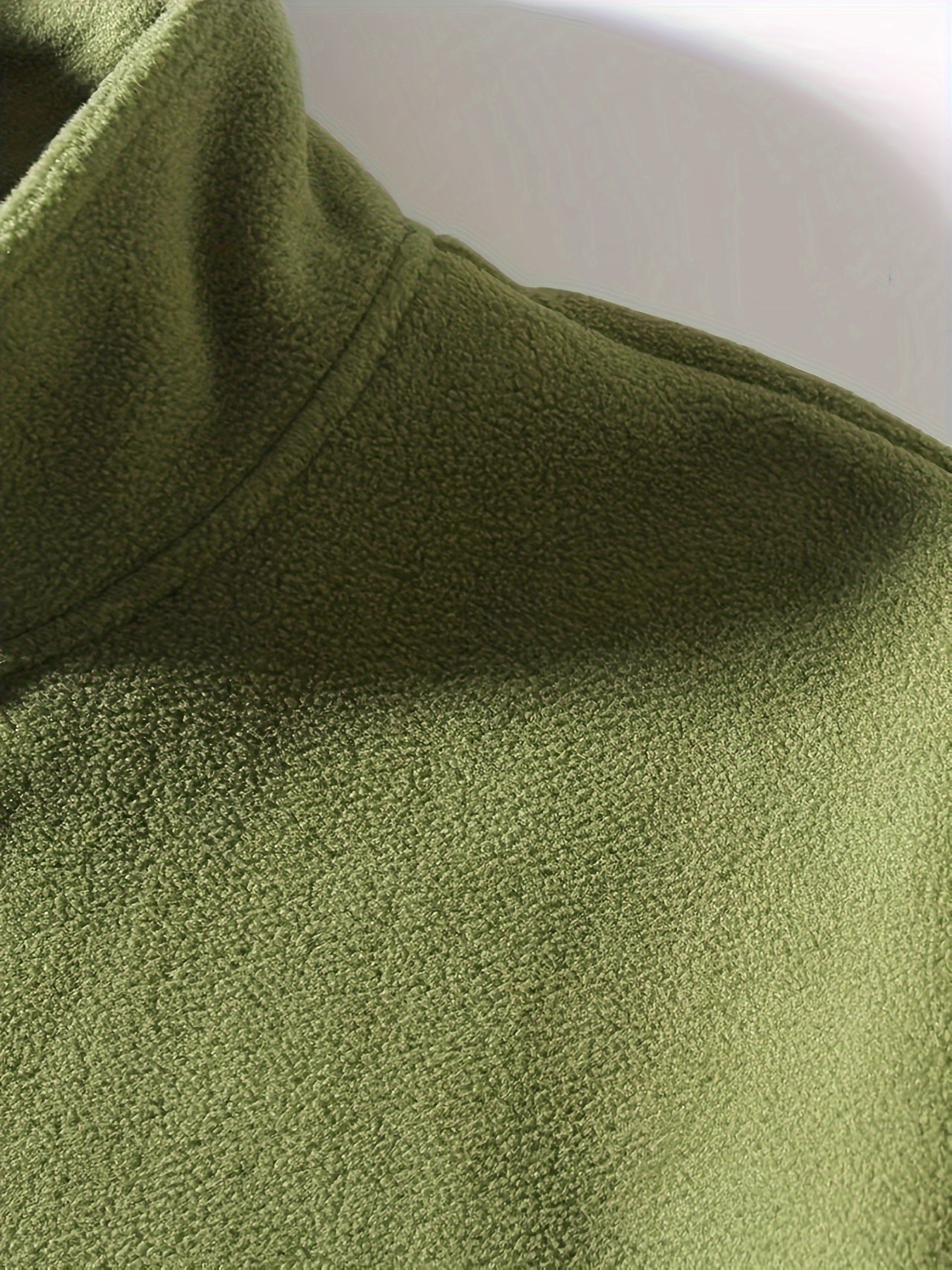 1pc Men'S Casual Sports Fleece Jacket - Solid Color Polyester Knit with Slight Stretch, Stand Collar, Long Sleeve, Regular Fit, Zipper Closure, Daily & Casual Wear