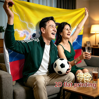 Ecuador 2026 Football Fan Flag - Polyester Sports Banner