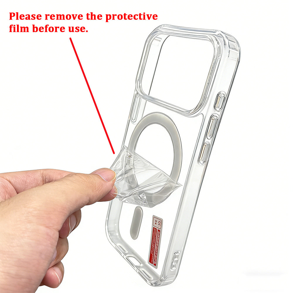 Luxury Transparent Magnetic Wireless Charging Phone Case for iPhone 11