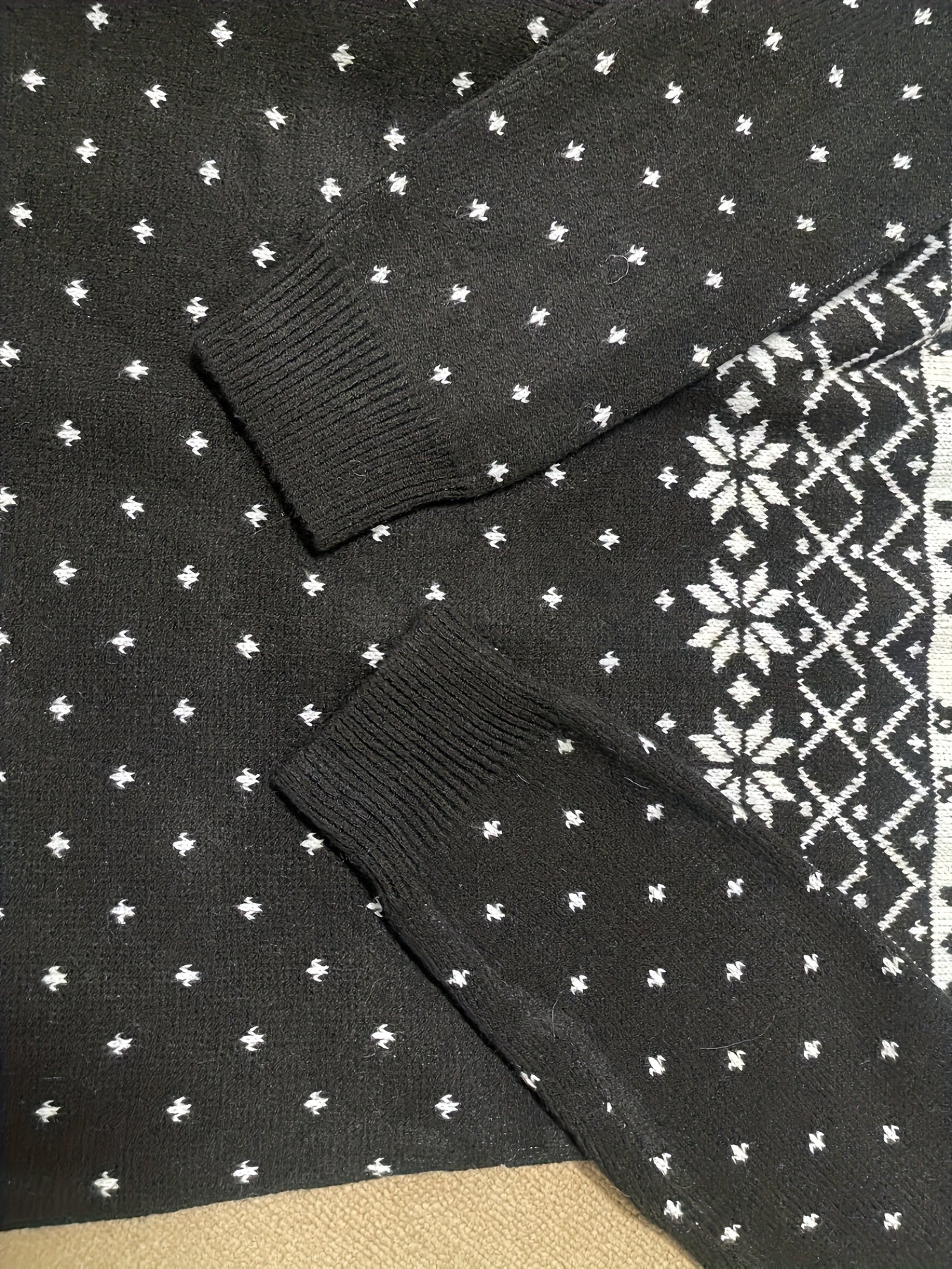 Women'S Christmas Reindeer Print Sweater Dress - Long Sleeve, Round Neck, Ribbed Texture, Green & Holiday Party Outfit, Perfect for Festive Gatherings