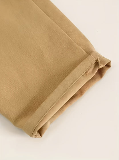 Boys' Cotton Jogger Pants Set with Cargo Pockets Casual Wear
