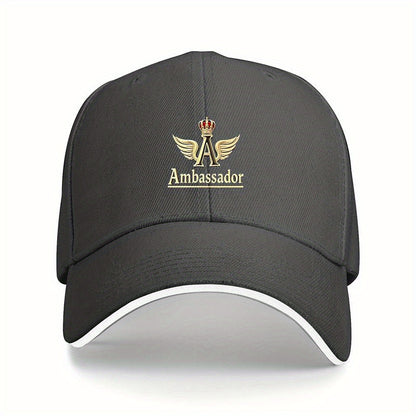 Unisex Lightweight Adjustable Trucker Hat with Golden Winged Emblem