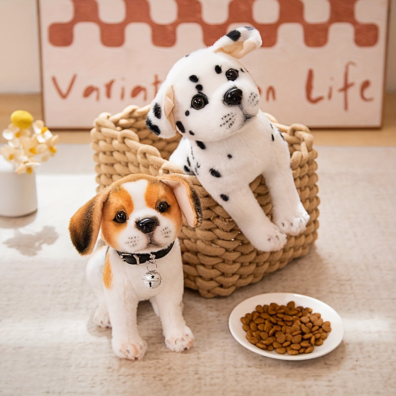 Three Adorable Spotted Puppy Plush Toys, Creatively Designed As Stuffed Animals, Perfect for Home And Room Decoration, Ideal As Gifts for Family Holidays Or Birthdays for Friends.
