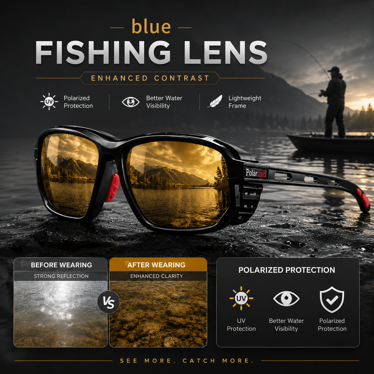 Polarized Vintage Safety Glasses for Men & Women with UV400 Protection