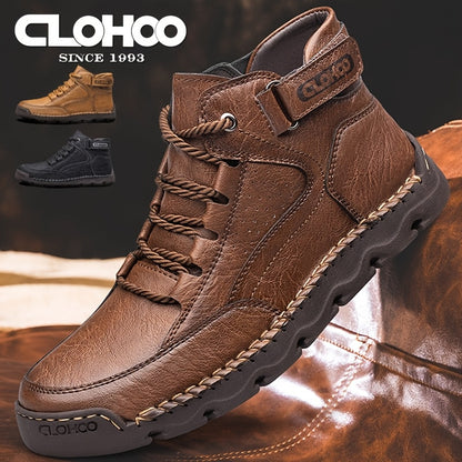 Men's Casual Mid-Top Lace-Up Rubber Sole Sports Shoes