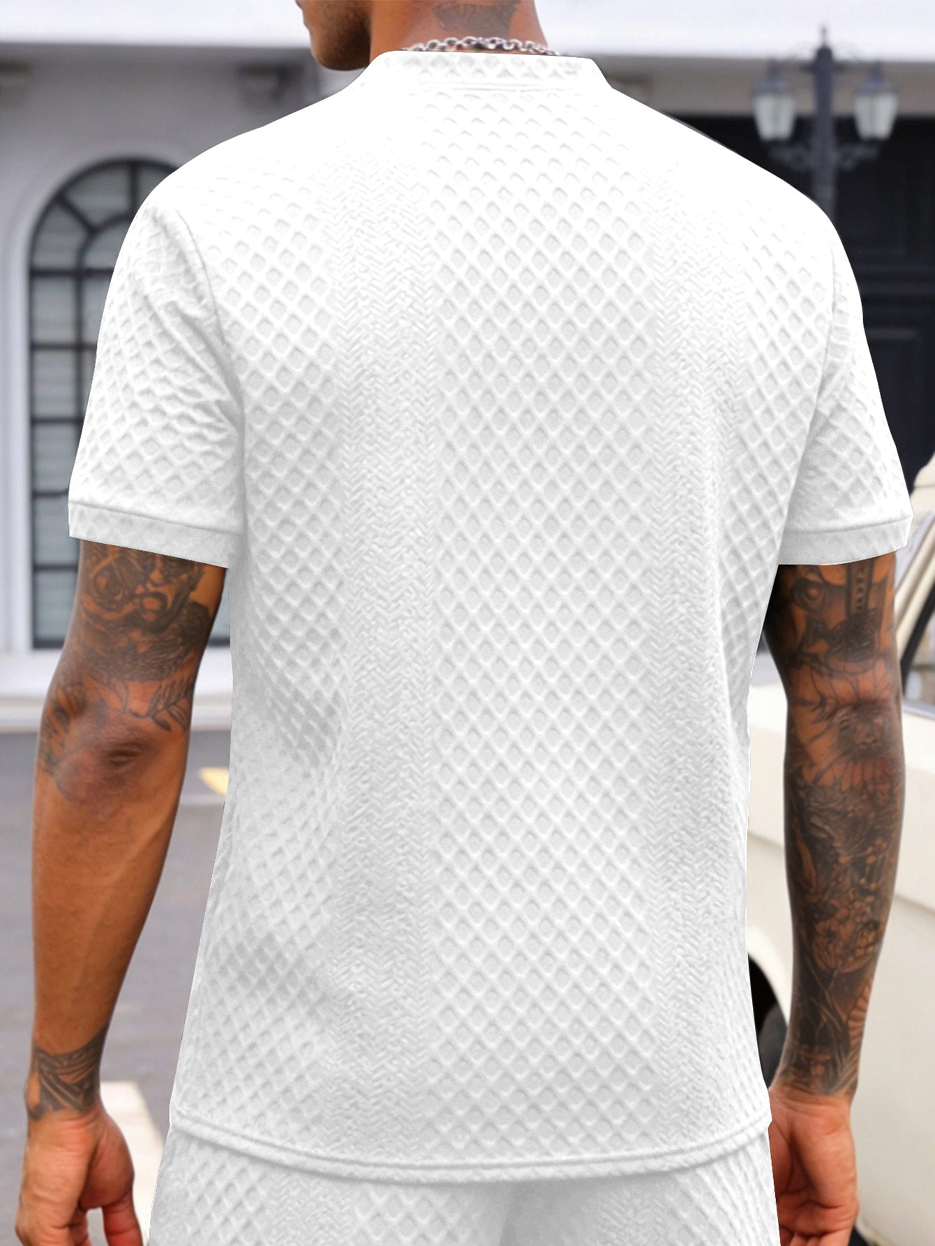 Fashionable and Simple Casual Short-sleeve T-shirt for Daily Commuting and Shopping, a Comfortable and Breathable Top for Men - ayq