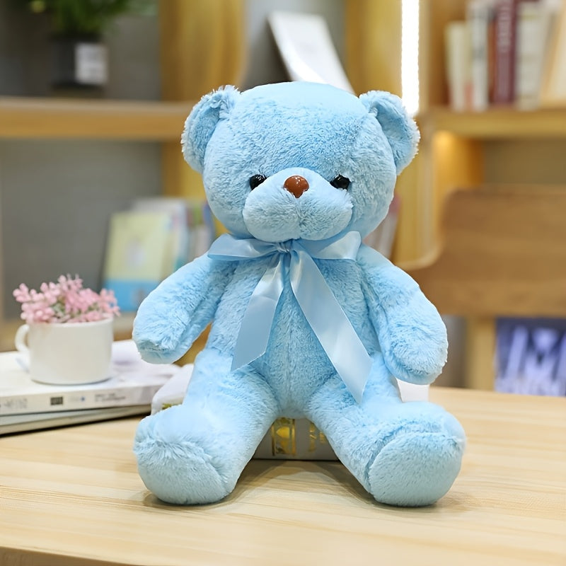 Pet Supplies Teddy Bear Style Design Pet Plush Dog Toy, Purple, Brown, Blue, White, Beige 5 Colors Available, Soft and Comfortable Plush Material, Filled Animal Plush Toys, Softly Filled Animals Hug Companion Toys, Suitable f