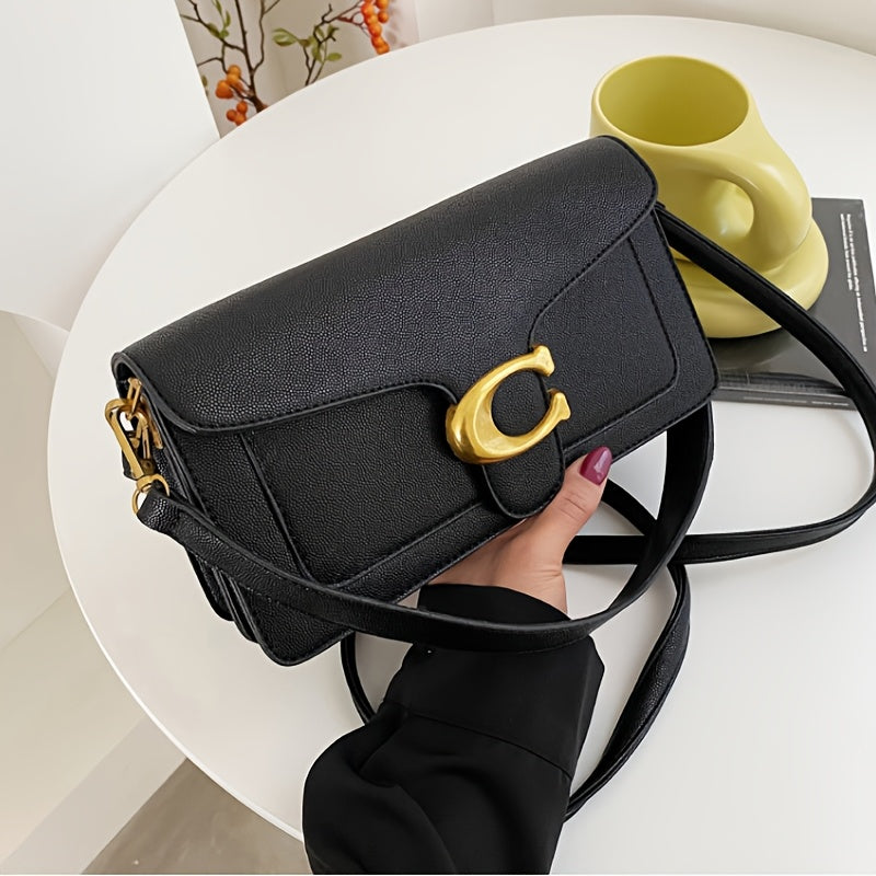 Elegant Women’s PU Crossbody Bag with Magnetic Closure