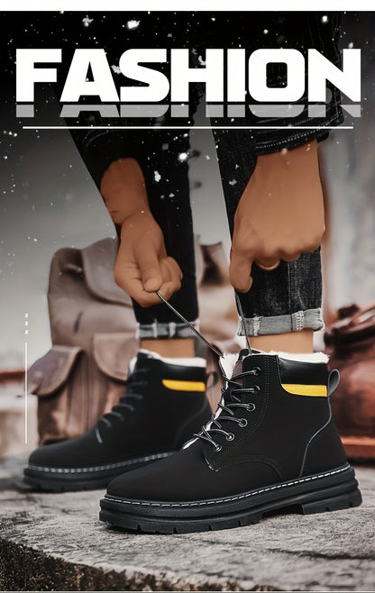 Plus Size Men's Snow Boots, -Lined Warm Shoes,Walking Boots, Winter Shoes Men, Snowboard Boots, Mens Hiking Boots, Mens Winter Shoe, Warm Shoes for Men, Mens Boots for Winter,Cold Weather Boots, Stylish Winter Footwear, Warm