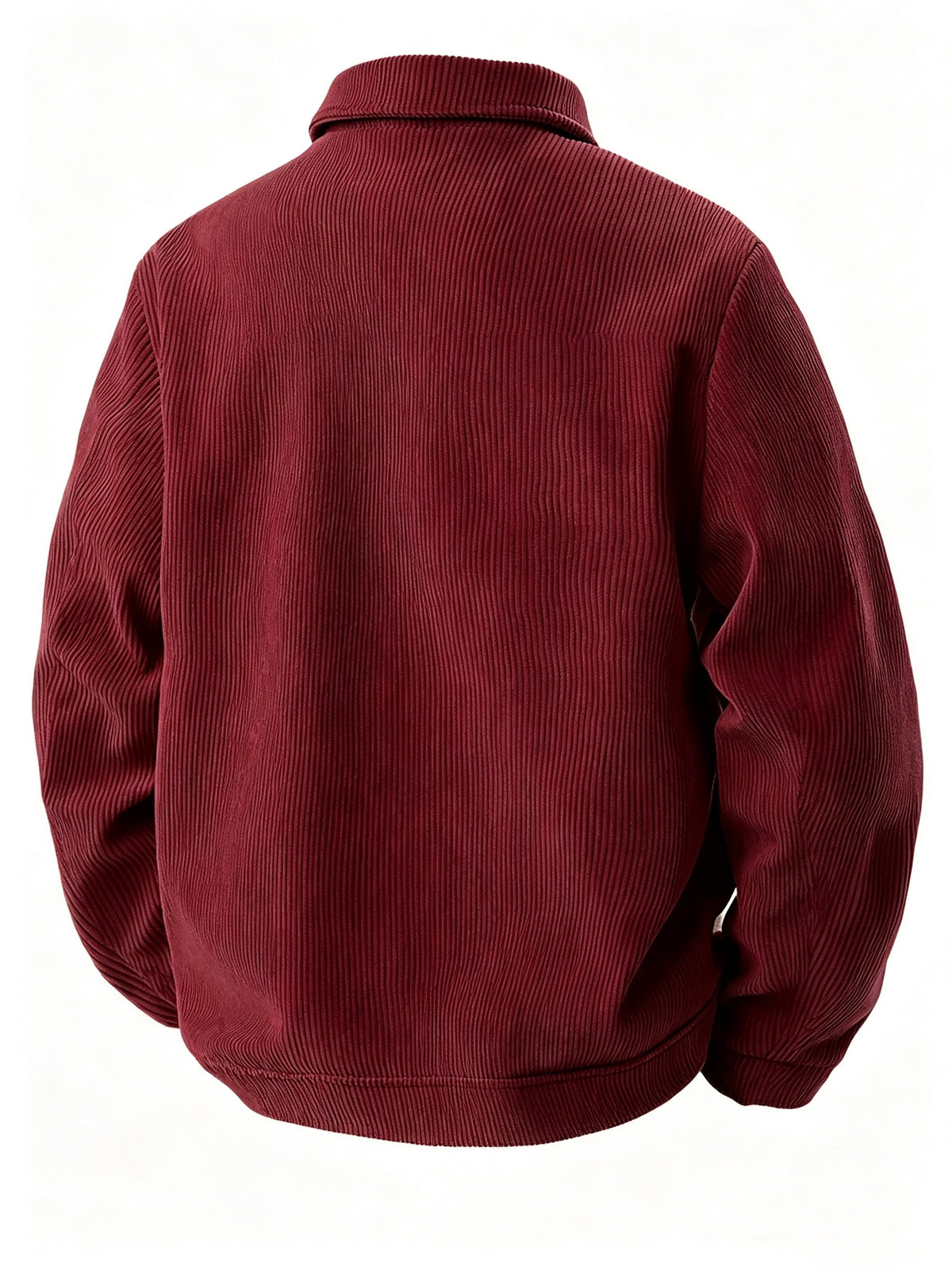 Men's Lightweight Fall Jacket with Lapel Collar and Zipper