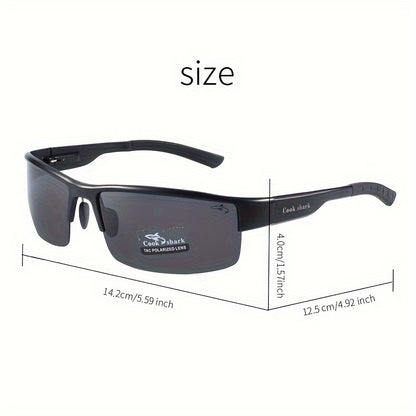 Men's Polarized Photochromic Driving Sunglasses with Lightweight Alloy