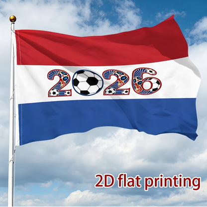 Netherlands 2026 Football Decorative Hanging Flag - Polyester