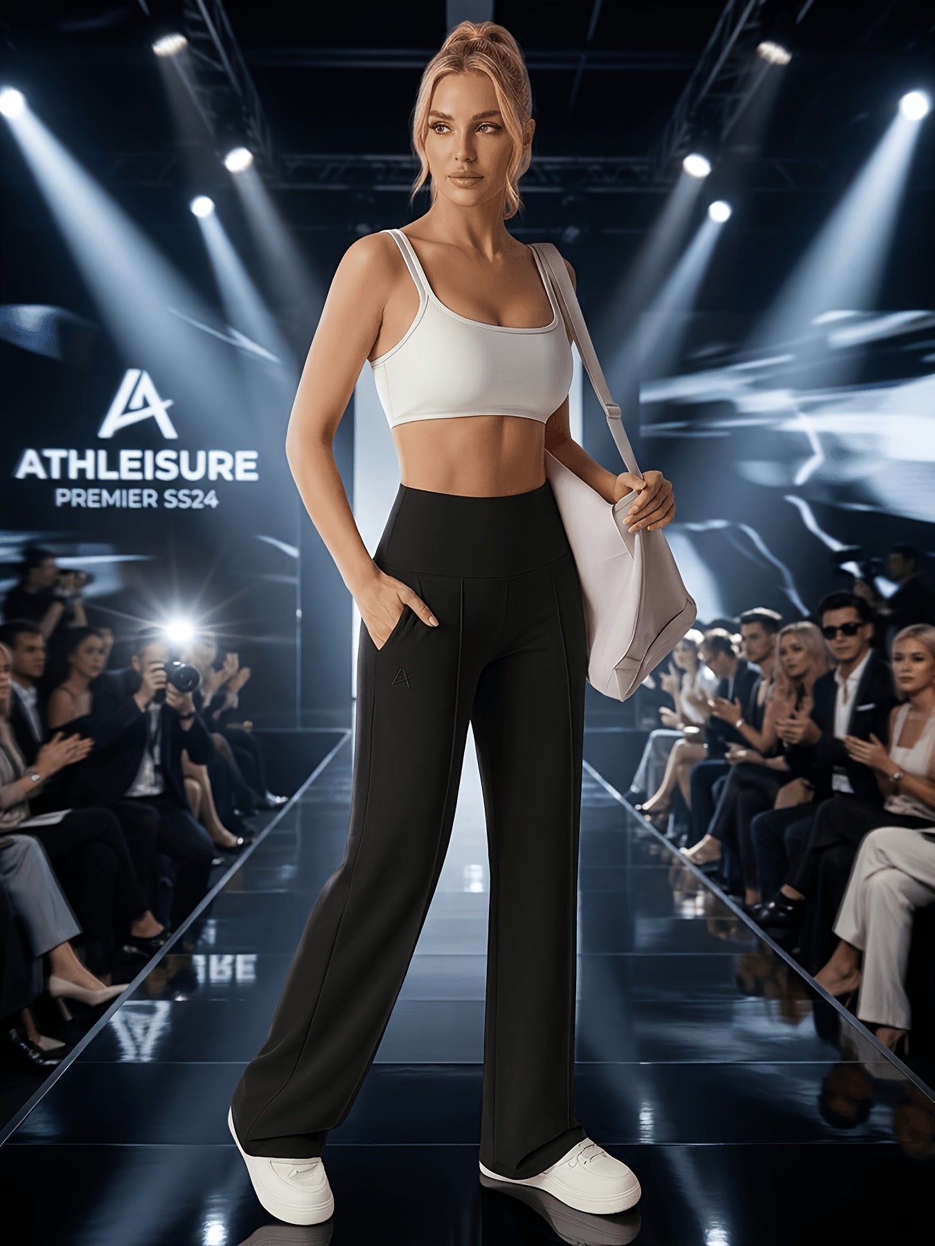 Women’s High-Waist Wide-Leg Leggings with Pockets
