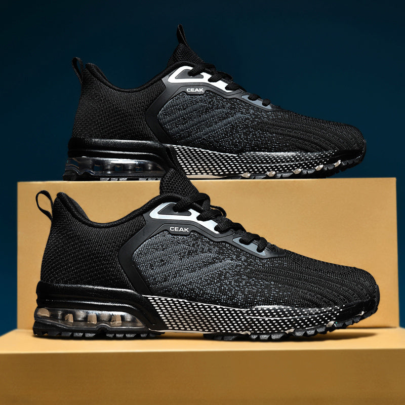 New Hot-Selling Men's Knitted Fabric Upper Sneakers Casual Men's Shoes Air Cushion Shoes - ayq