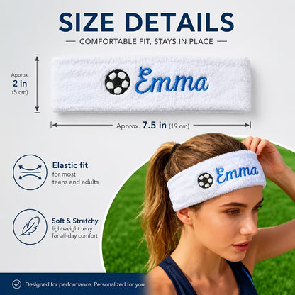 Customizable Embroidered Football Sweatband – Polyester Headband