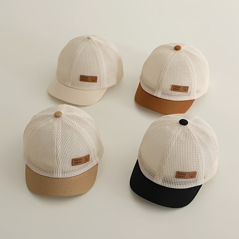 Breathable Cotton Plaid Duckbill Hat for Toddlers 6-24 Months
